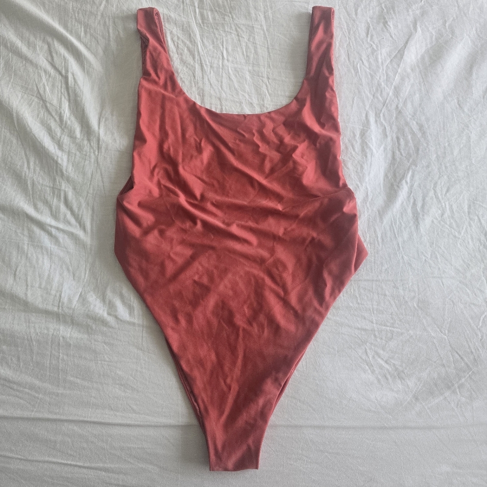 American Eagle Scoop back high cheeky cut one piece suit